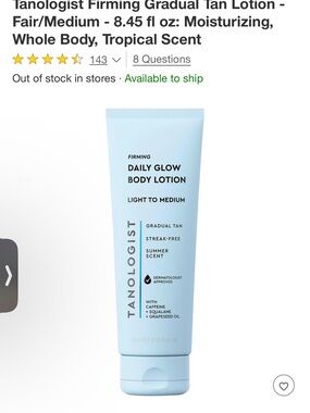 Tanologist Daily Glow Body Lotion - Light to Medium - Blue